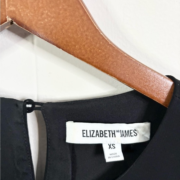 Elizabeth and James Black a line fit and flair half sleeve belted dress XS - Picture 4 of 6